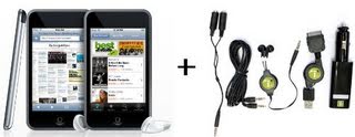 Apple iPod touch 8 GB (4th Generation) Black, Store Return + 6 Pc Piece Accessory Kit, Bundle