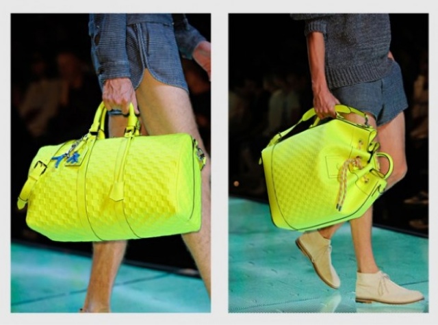 Louis Vuitton Neon Duffle Bags For Men