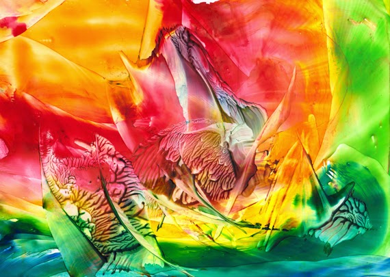 Rainbow Color Art by Sandra Illing - Original Encaustic Painting