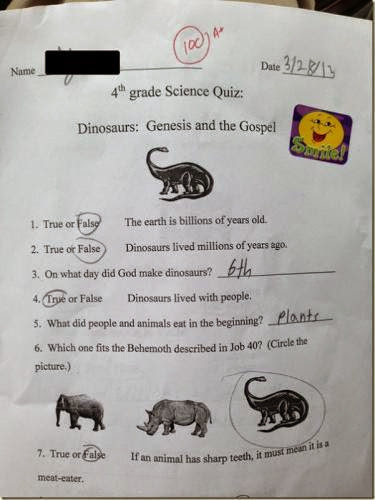 Dinosaurs And Humans Parochial Education Teaching That Science Is Wrong