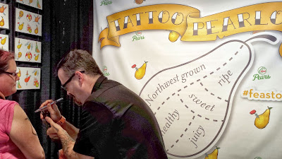 Oregon Bounty Grand Tasting for Feast Portland 2013 In a genius marketing idea, you could get an airbrushed or temporary tattoo at the Pear Booth!