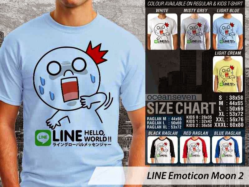 Kaos IT LINE Emoticon Moon 2