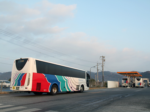 名鉄バス「不知火号」　2912＆2607＆2011　九州産交バス西部車庫到着　その1