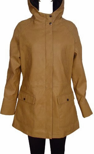 Nettailor Women PLUS SIZE 5039 Leather Parka Half New Coat Placket Front Hood