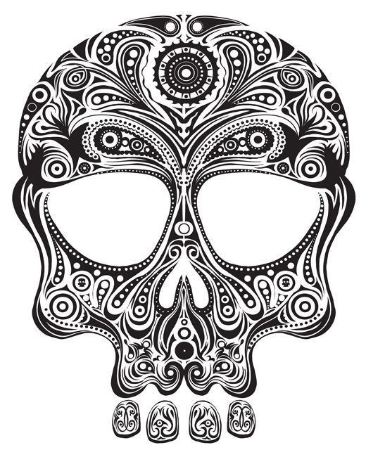 paisley coloring pages skulls - photo #11