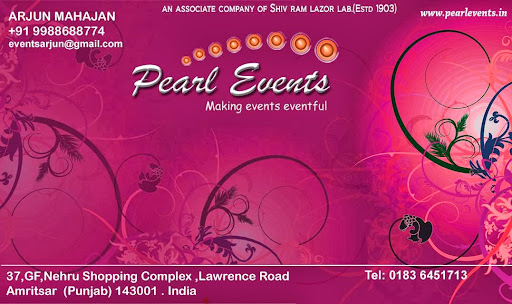 PEARL EVENTS, 37,GF,Nehru Shopping Complex,, Lawrence Road, Amritsar, Punjab 143001, India, Wedding_Planner, state PB