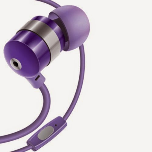  GOgroove audiOHM HF Ergonomic Earbuds Earphones w/ Hands-Free Microphone  &  Deep Bass ( Purple ) for Samsung , HTC , Nokia , BlackBerry , Apple iPhone  &  More Phones , Tablets , and MP3 Players