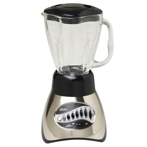 Oster 6811 6-Cup Glass Jar 12-Speed Blender, Brushed Nickel