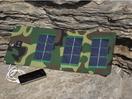  Portable Camouflage Fold Solar Mobile phone chargers(5W)