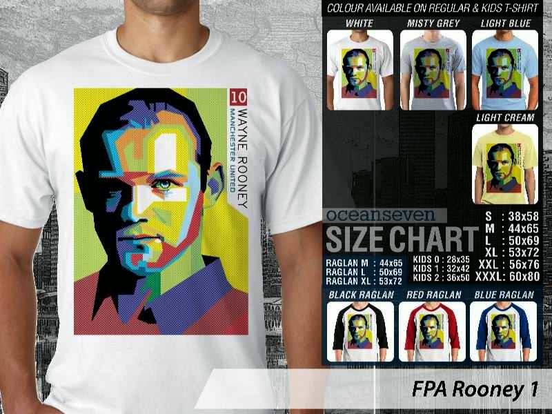 Kaos Bola Wayne Rooney Desain Pop Art