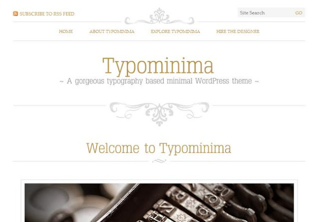 Typominima WordPress Theme