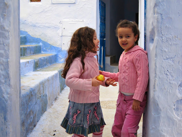 Girls in Chefchaouen, Morocco