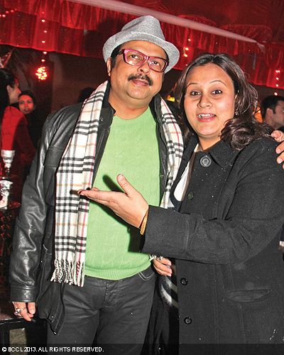 Abhijit and Priyanka Sarkar during a get-together, held in Lucknow. 