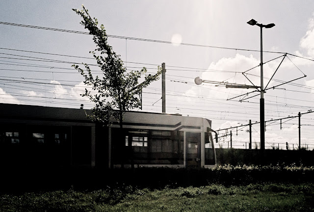 A tram in Amsterdam