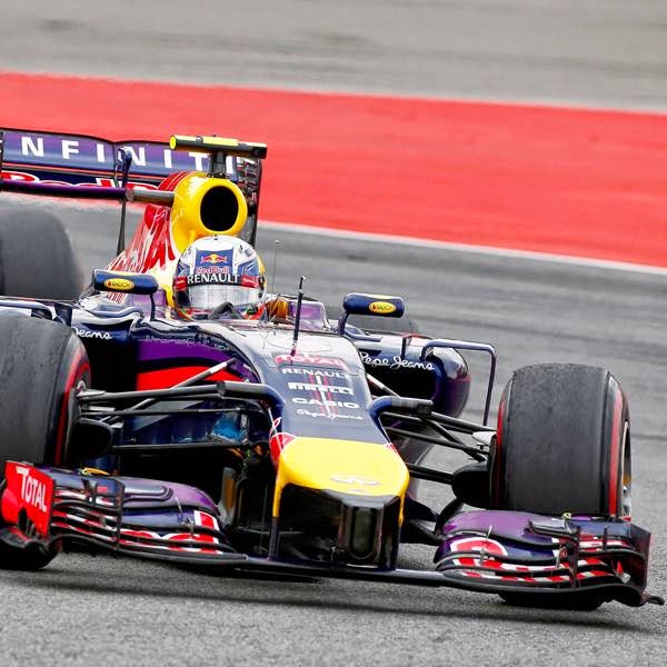 Red Bull Formula One driver Daniel Ricciardo of Australia drives through a corner during the German F1 Grand Prix at the Hockenheim racing circuit July 20, 2014.