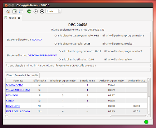 QViaggiaTreno 2012.9 su Ubuntu