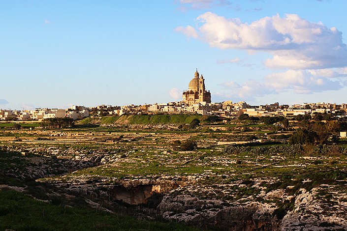 cold january afternoon, malta landscape, Sannat island of Gozo, mediterranean landscapes, pictures of nature