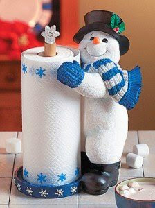  Snowman Winter Christmas Standing Paper Towel Holder