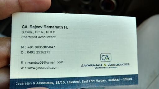 Jayarajan & Associates, SH27, Sultanpet, Palakkad, Kerala 678001, India, Accountant, state KL