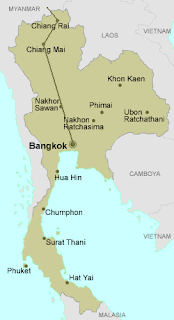 mapa viajar a tailandia