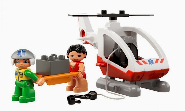 Lego Duplo 5794 Trực thăng cấp cứu - phi công và cô gái bê cáng Lego Duplo 5794 Trực thăng cấp cứu - phi công và cô gái bê cáng