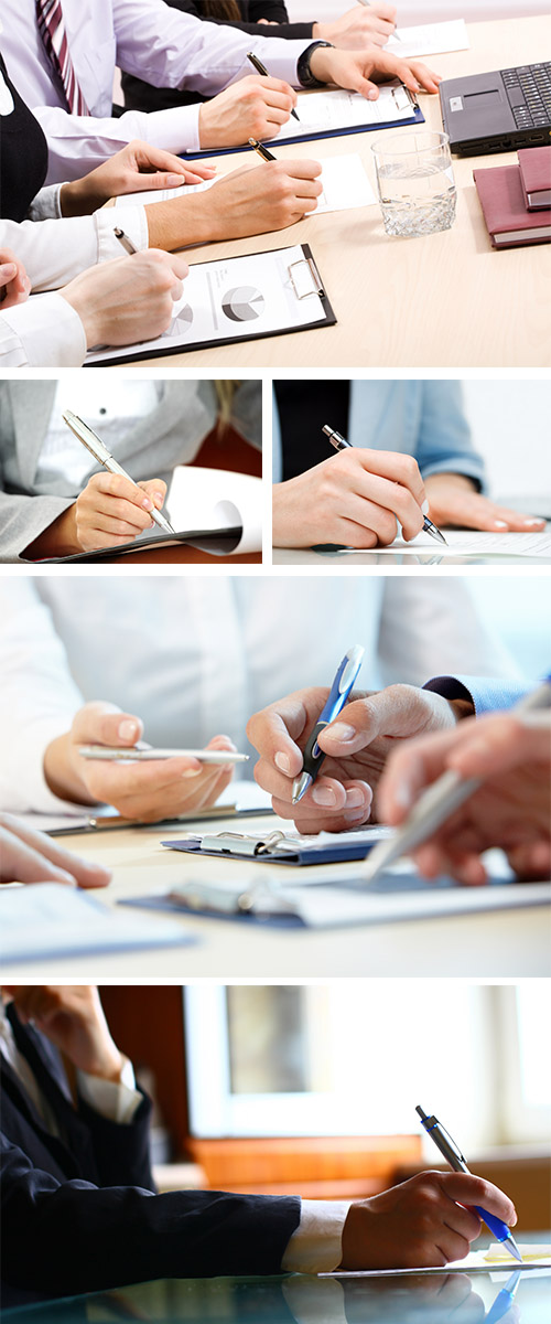 Stock Photo: Business agreement, contract signing, business Stock Photo: Business agreement, contract signing, business