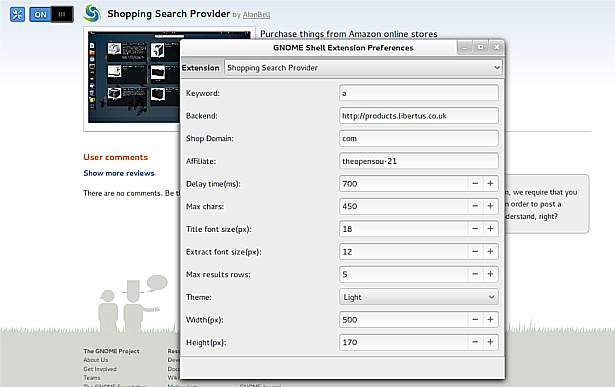 Extensión de Gnome muestra a Ubuntu como debe ser un Shopping Lens