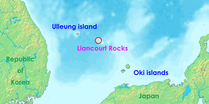 Lioncourt Rocks: Other names: Dokdo, Takeshima, Tok Islets