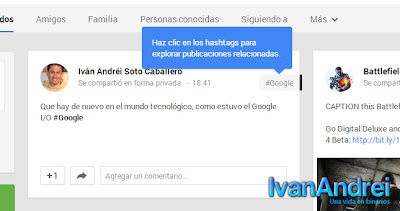 Google+ Etiquetas Hashtags