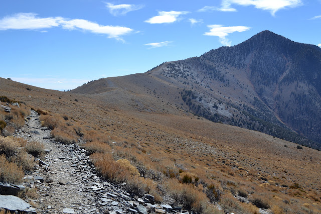 following the trail around Bennett Peak