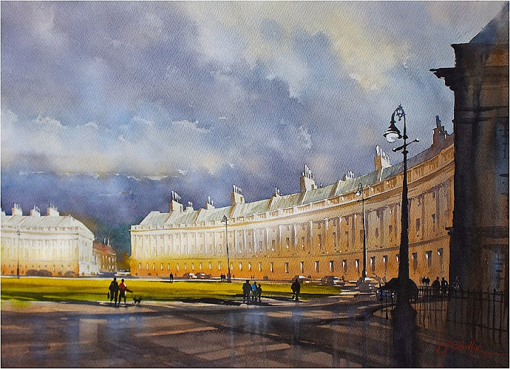 Royal Crescent – Bath. Artist Thomas Schaller 