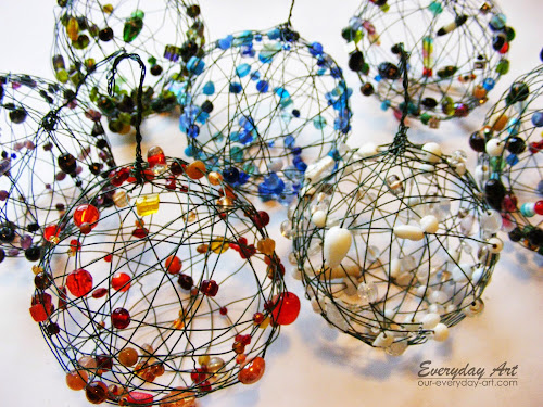 Wire and Bead Ornaments by Everyday Art
