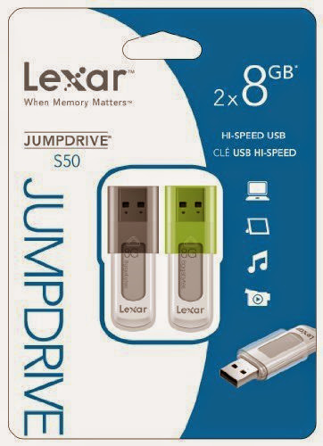  LEXAR JumpDrive S50 8GB USB Flash Drive LJDS50-8GBASBNA2 - 2 Pack