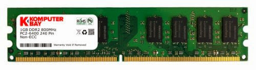  Komputerbay 1GB DDR2 800MHz PC2-6300 PC2-6400 (240 PIN) Non- ECC DIMM Desktop Memory