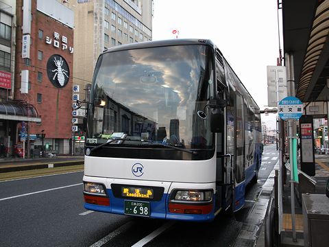 中国JRバス「鹿児島ドリーム広島号」　641-4909　鹿児島天文館到着