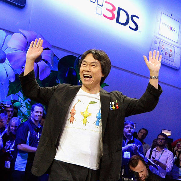 Shigeru Miyamoto, general producer of the video game Pimkin 3 for Wii U, kicks off Nintendo's showcase of the Electronic Entertainment Expo 2013 at the Los Angeles Convention Center in Los Angeles, California on June 11, 2013.