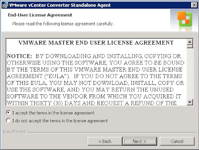 Instalar VMware vCenter Converter Standalone Agent en PC fsico origen