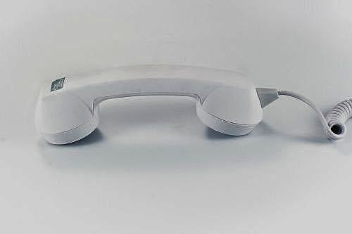  Echo Logico Retro Handset - Soft Touch - Wired Headsets - Retail Packaging - White (ELO - WHT - ST)