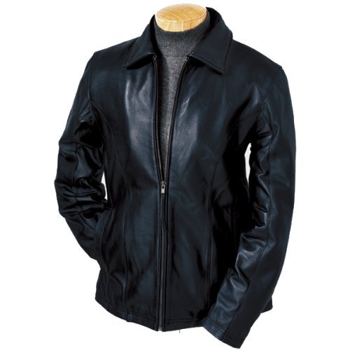 Ladie's Lamb Leather Coat, Color: Black, Size: XX-Large