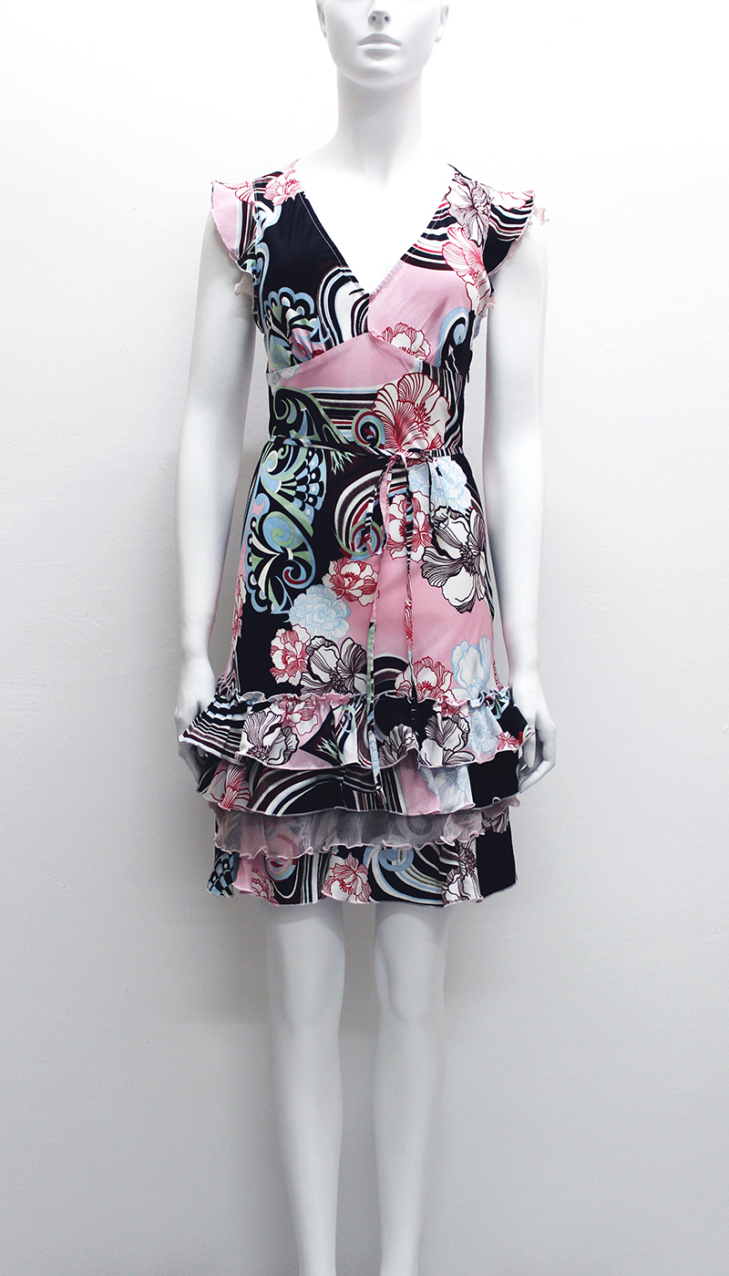 KOOKAI Pink Floral Frilly Sheath Dress SOLD! - vintagebiribiri | kuala ...