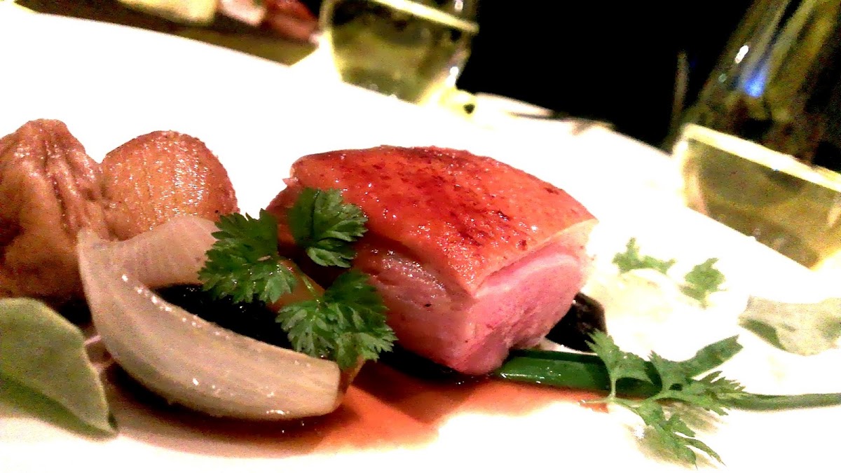 Duck breast, fig, onion, eggplant - Celsius restaurant Adelaide Gouger St - ash simmonds