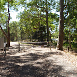 Mahognay picnic area locked gate in Blackbutt Reserve (401236)