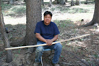 Tool making demonstration with Ivan at Sunrise Campground, Paseo del Lobo July 13-15 (Photo by D. Sayre)