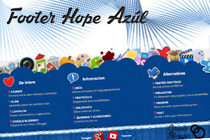 Footer Hope Azul para Blogger