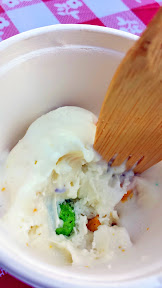 The ice cream show at Mix and Match Creamery as they they were making various combinations of ice cream and toppings with liquid nitrogen at their station, such as mint + Heath bar, vanilla + Butterfinger, and what I tried which was with Cap'n Crunch