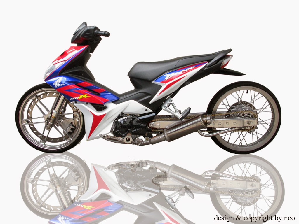  Motor  Honda  Blade  Repsol  Modifikasi  Thecitycyclist