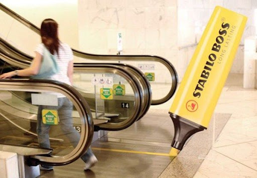 elevator and escalator advertisement