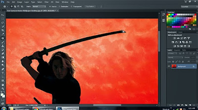 Menggunakan path tool pada photoshop