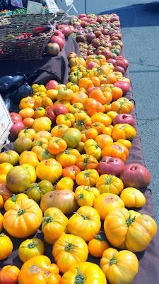 A Saturday in August at the Hollywood Farmers Market in Portland, Oregon, with so much tomato goodness