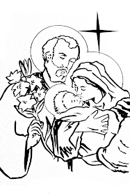 Holy family coloring pages